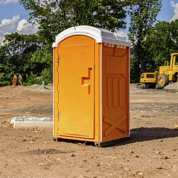 how often are the porta potties cleaned and serviced during a rental period in Alplaus